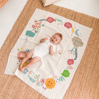 Monthly Milestone Blanket from 100% Linen