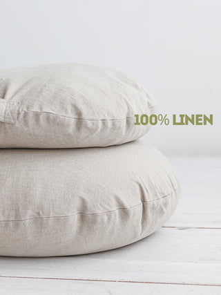 MINICAMP Yoga Pillow Meditation Cushion from 100% Linen in Natural Color