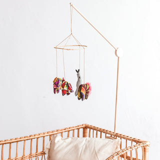 MINICAMP Cot Mobile Arm Wooden - Baby Mobile Hanger from 100% Ash Hardwood - Handmade Mobile Arm for Cot Bed