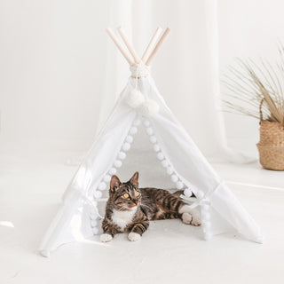 MINICAMP Cat Teepee & Dog Tent in White 