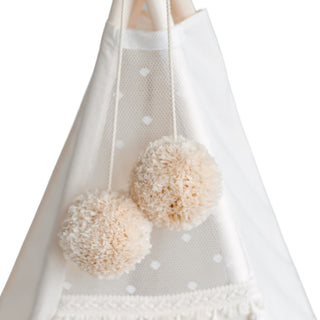 Pom Pom Teepee Tent Toppers - Decorative PomPoms |Colour: Beige