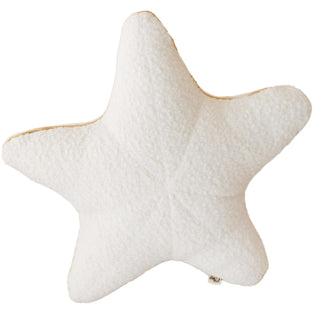 MINICAMP Ecru Boucle Starfish Cushion with Chic Golden Trim