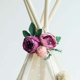 Garland with Flowers, Teepee Topper from Peonies Garland