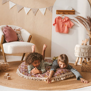 Kids Floor Cushion in Floral Pattern