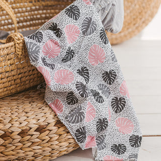 Monstera Baby Swaddles and Burp Cloths from Ultra soft Muslin