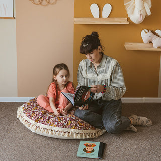 Kids Floor Cushion in Floral Pattern