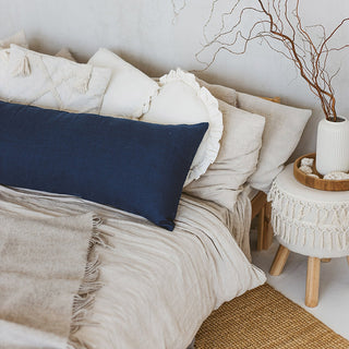 Blue Lumbar Pillow from Natural Linen