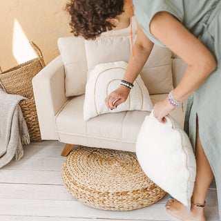 Rainbow Cushion in Boucle