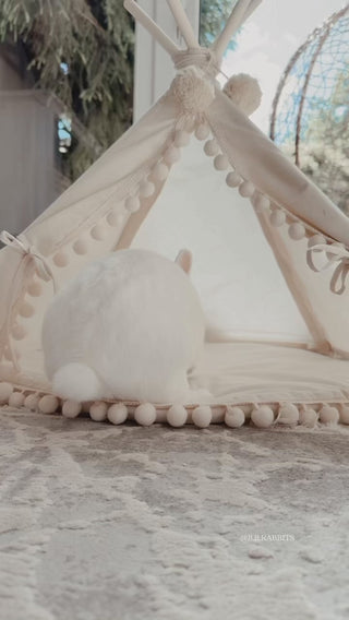 MINICAMP Rabbit Teepee, Bunny Bed in Ecru