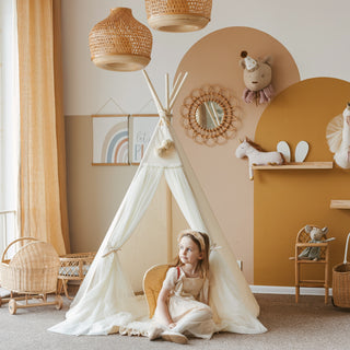 MINICAMP Fairy Kids Play Tent with Tulle in Cognac