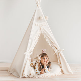 Large Floor Cushion with Tassels